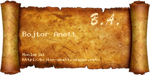 Bojtor Anett névjegykártya